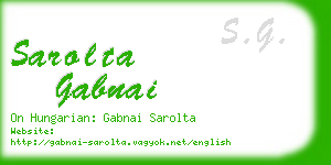 sarolta gabnai business card